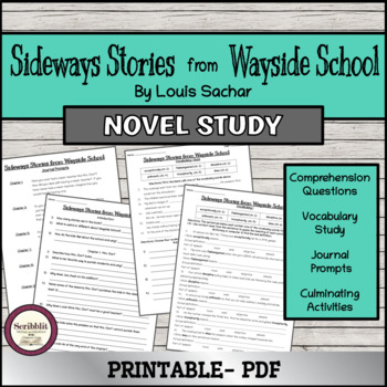 Sideways Stories from Wayside School by Louis Sachar Novel Study by Deana  Jones