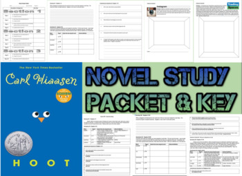 Preview of Novel Study Student Packet & KEY - Hoot (Hiaasen) - U