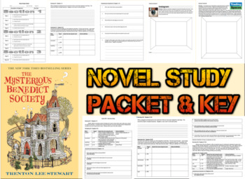 Preview of Novel Study Student Packet & KEY - Mysterious Benedict Society (Stewart) - W