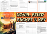 Novel Study Student Packet & Key for Ruby Holler (Creech) 