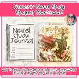 DIGITAL Novel Study Workbook FOR ANY NOVEL - Grades 4-8