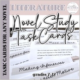 Novel Study Task Cards for Any Novel {Secondary ESL/ELA Learners}