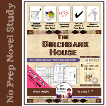 Preview of Novel Study The Birchbark House by Louise Erdrich--includes DIGITAL file options