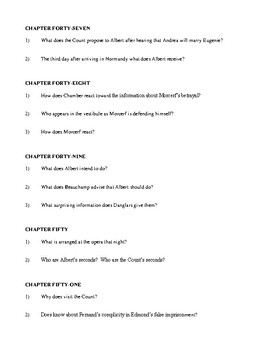 the count of monte cristo study guide questions and answers