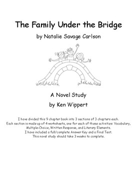 Preview of Novel Study: The Family Under the Bridge