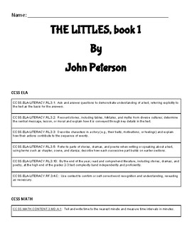Preview of Novel Study: The Littles by John Peterson