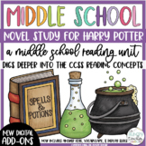 Novel Study and Reading Unit for Harry Potter 6th Grade Di