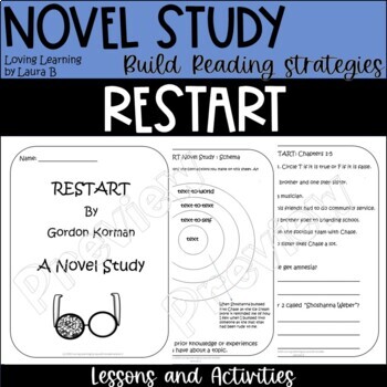 Preview of Novel Study building Comprehension Reading Strategies using RESTART by G. Korman