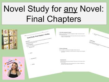 Preview of Novel Study for ANY Novel: Final Chapters