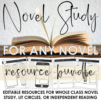 Preview of Novel Study for ANY Text, Lit Circles, Independent Reading - Engaging Activities