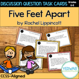 Novel Study for Five Feet Apart Discussion Question Task Cards