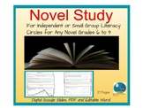 Novel Study for Independent or Small Group For Any Novel