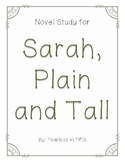 Novel Study for Sarah, Plain and Tall