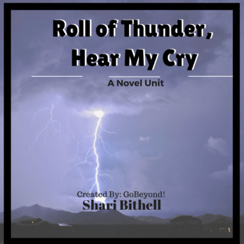 Preview of Roll of Thunder, Hear My Cry by Mildred D. Taylor Novel Study