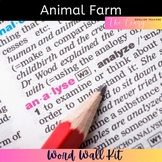 Animal Farm Word Wall Unit Common Core