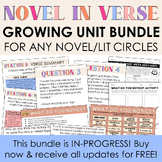 Novel in Verse Unit for ANY Text/Literature Circles - Enga