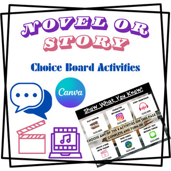 Preview of Novel or Story Choice Board Activity