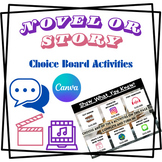 Novel or Story Choice Board Activity