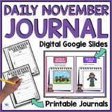 November 1st Grade Journal Writing | Thanksgiving Writing 