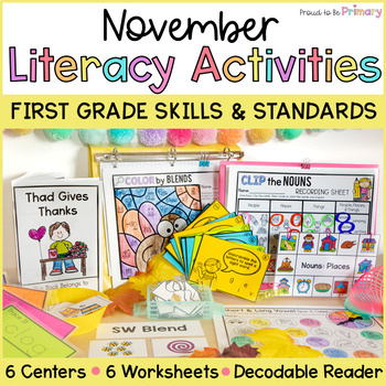 Preview of November Science of Reading Literacy Centers - Blending & Segmenting Activities