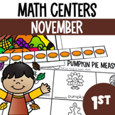 November 1st Grade Math Centers Bundle (Thanksgiving)