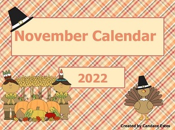 Preview of November 2022 Activboard Calendar Activities