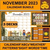 November 2023 Calendar Morning Meeting Circle Time Boom Ca