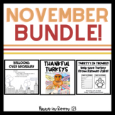 November Read Aloud Activities Bundle | Thanksgiving Crafts