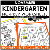 November Kindergarten Fun: Simple Independent Morning Busy