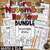 November Activities Math and ELA Review Thanksgiving BUNDL