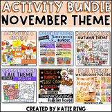 November Activity Bundle - Math, Literacy, Science, Writin