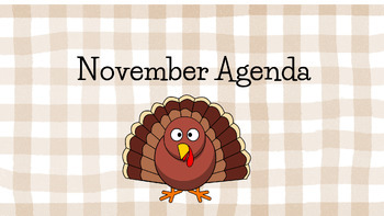 Preview of November Agenda Google Slides