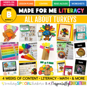 Preview of November: All About Turkeys (Made For Me Literacy)
