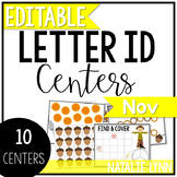 November Alphabet Centers: Editable Letter ID Centers