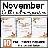 November Attention Getters, Callback Posters, Thanksgiving