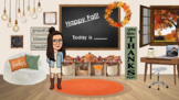 November Autumn or Thanksgiving Bitmoji Classroom