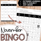 November BINGO Extended Learning