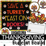 November Bulletin Board and Turkey Writing Craft Editable