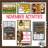 Thanksgiving Activities Bundle of ELA and Math