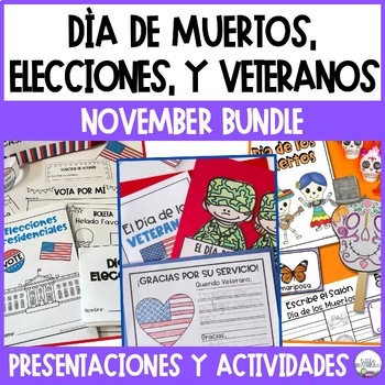 Preview of November Bundle | Día de Muertos | Elecciones | Día de Veteranos | Español