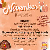 November Bundle - Thanksgiving, Pumpkin & Red Fox Unit Stu