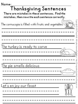 November Busy Work Pack for First Graders by First Grade is Fantabulous
