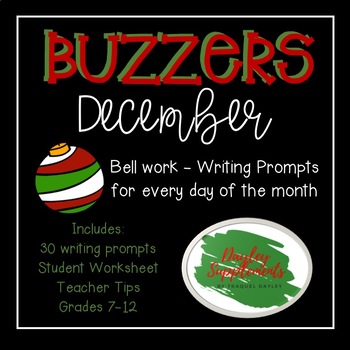 Preview of Bell Work DECEMBER Buzzers