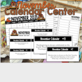 November Calendar Center Task Cards