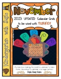 November Calendar Grid 2023