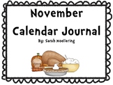 November Calendar Journal (Integrates math and literacy!)