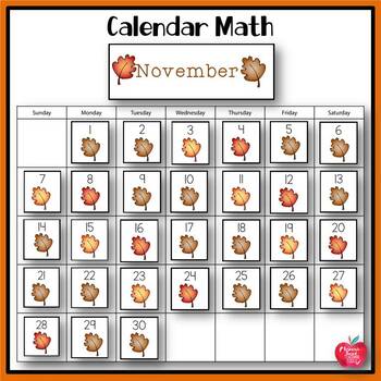 Preview of November Calendar Numbers