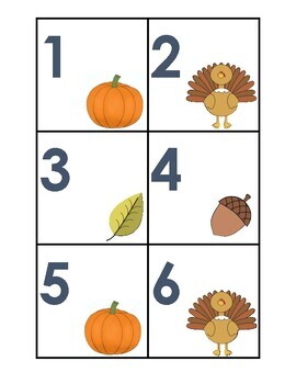 Preview of November Calendar Numbers (ABCD pattern)