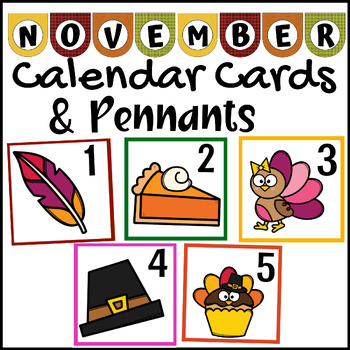 November Fall Leaves Calendar Numbers with Black Backgrounds - Kinder Craze