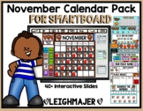 2023 November Calendar and Math Pack for SMARTboard